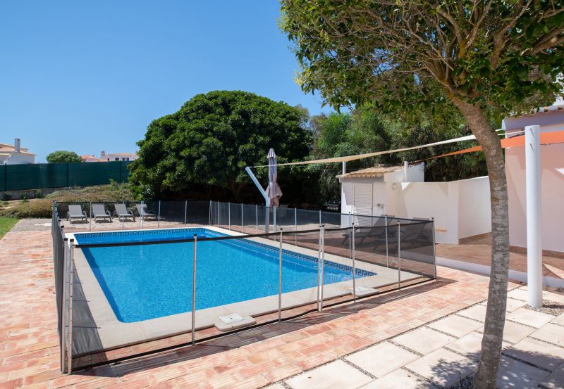 Backyard with Mesh Fence